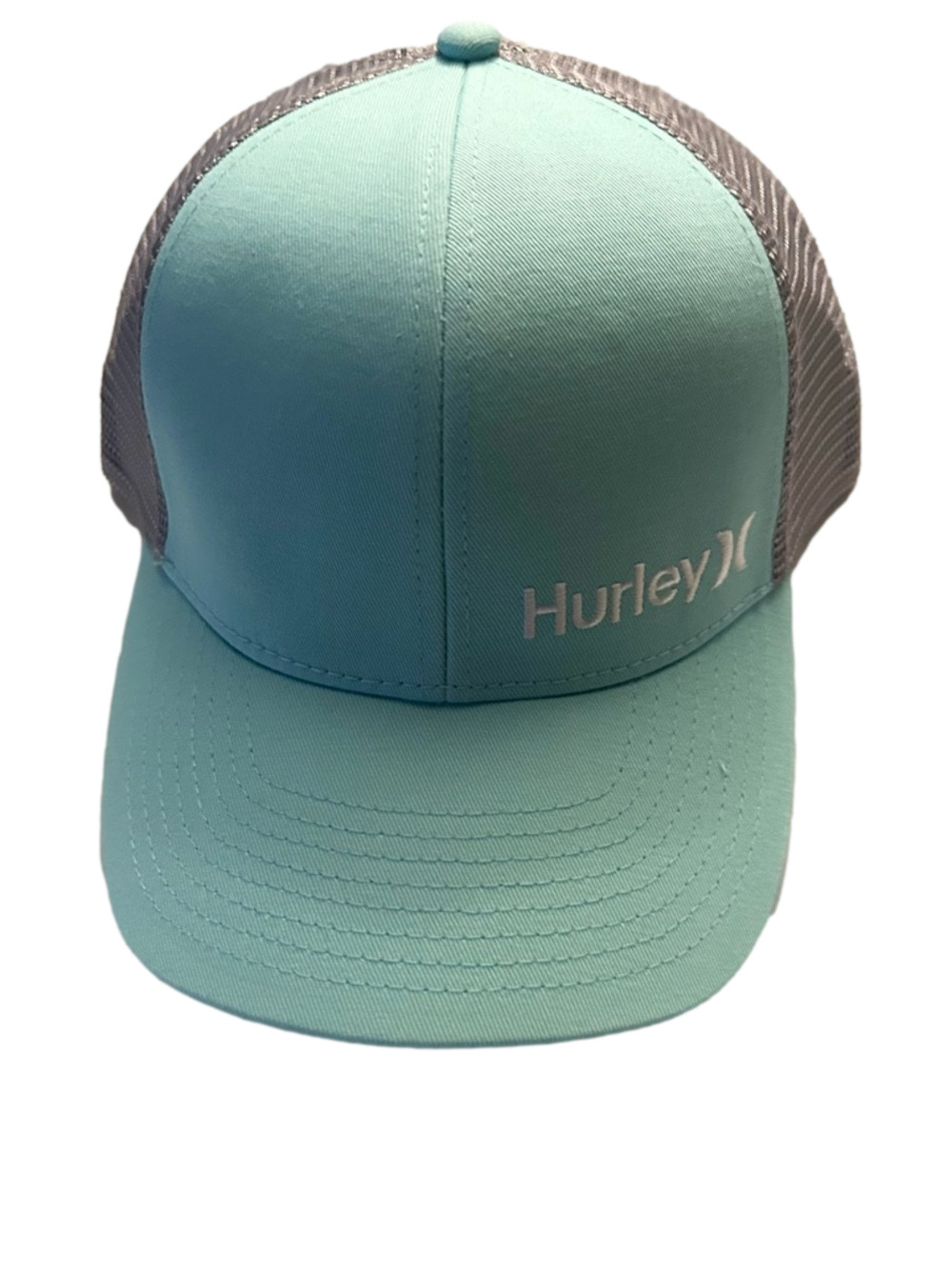 Hurley Mint and Gray Mesh Trucker Cap SnapBack adjustable